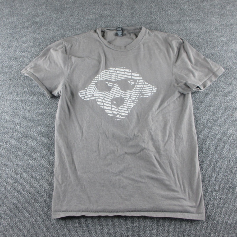 Raising Cane's Shirt Mens Small Gray Short Sleeve Cane's Crew Graphic Logo Tee